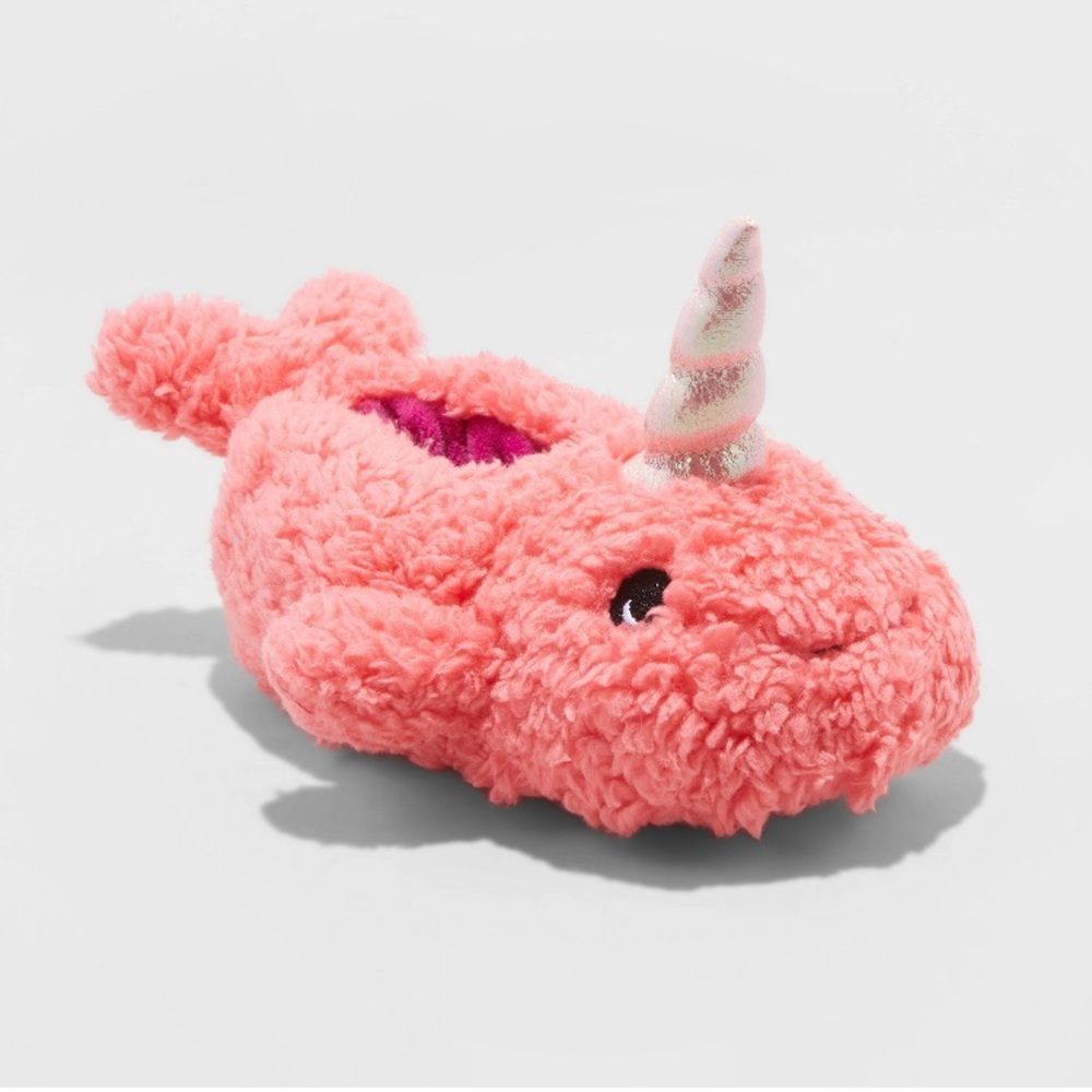 Cat&Jack Moccasin Slippers with a 3D Horn
